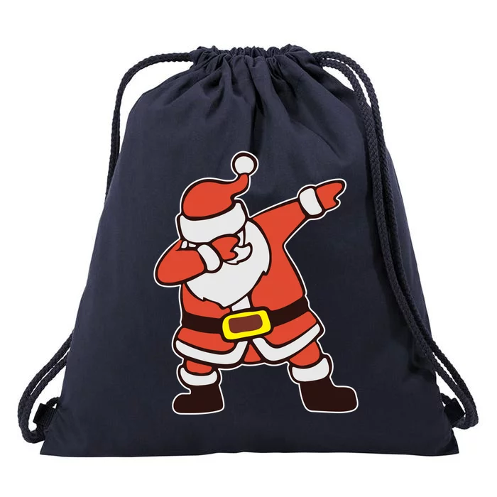 Dabbing Santa Christmas Gift Drawstring Bag