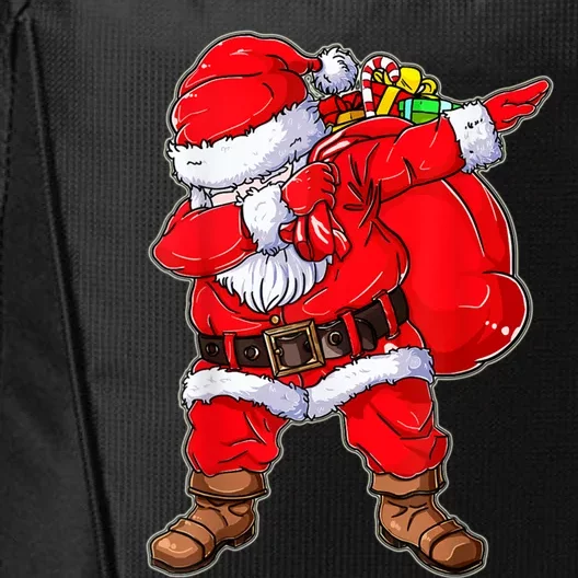 Dabbing Santa Christmas With Santa Hat For Boys Girls Xmas Gift City Backpack