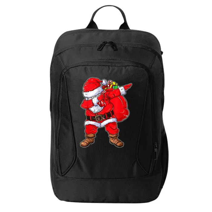 Dabbing Santa Christmas With Santa Hat For Boys Girls Xmas Gift City Backpack