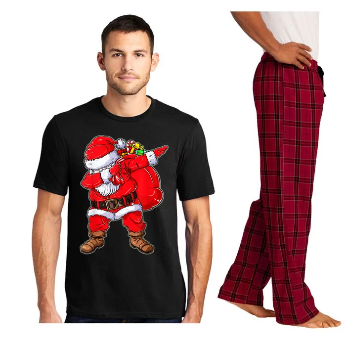 Dabbing Santa Christmas With Santa Hat For Boys Girls Xmas Gift Pajama Set