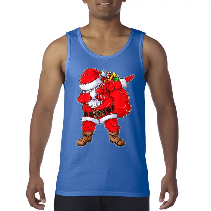 Dabbing Santa Christmas With Santa Hat For Boys Girls Xmas Gift Tank Top