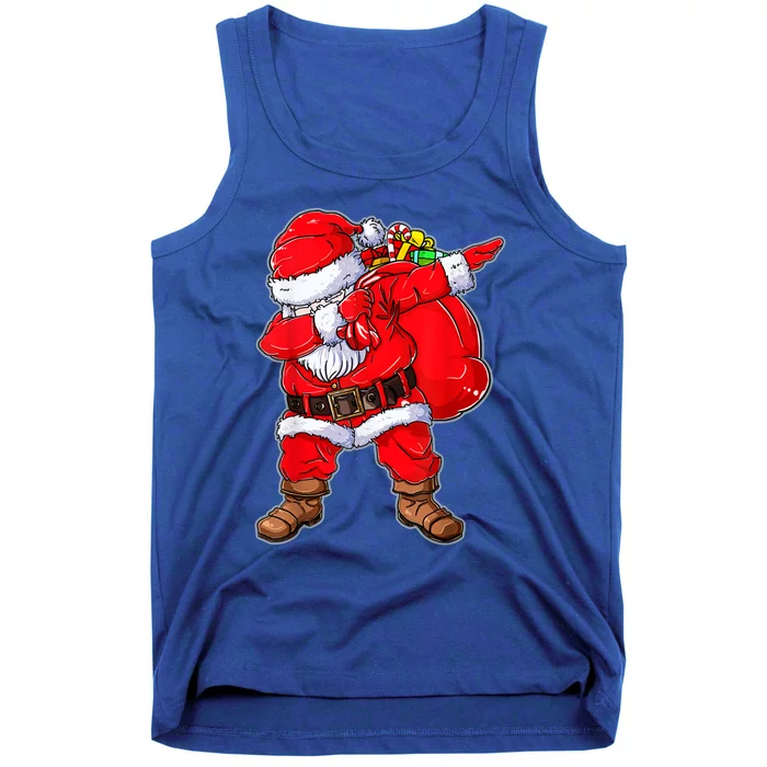 Dabbing Santa Christmas With Santa Hat For Boys Girls Xmas Gift Tank Top