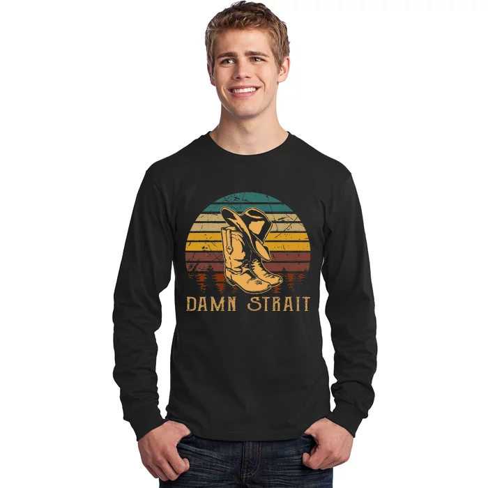 Damn S.T.R.A.I.T Cowboys Boots Hat Sand Cowgirl Western Long Sleeve Shirt