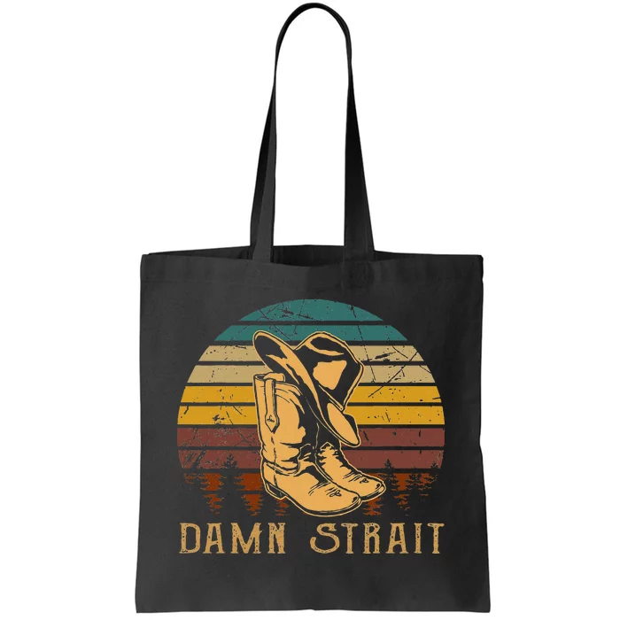 Damn S.T.R.A.I.T Cowboys Boots Hat Sand Cowgirl Western Tote Bag