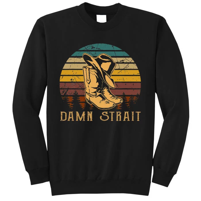 Damn S.T.R.A.I.T Cowboys Boots Hat Sand Cowgirl Western Tall Sweatshirt