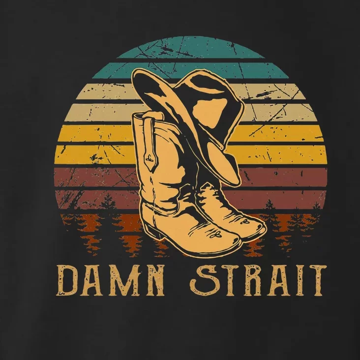 Damn S.T.R.A.I.T Cowboys Boots Hat Sand Cowgirl Western Toddler Hoodie