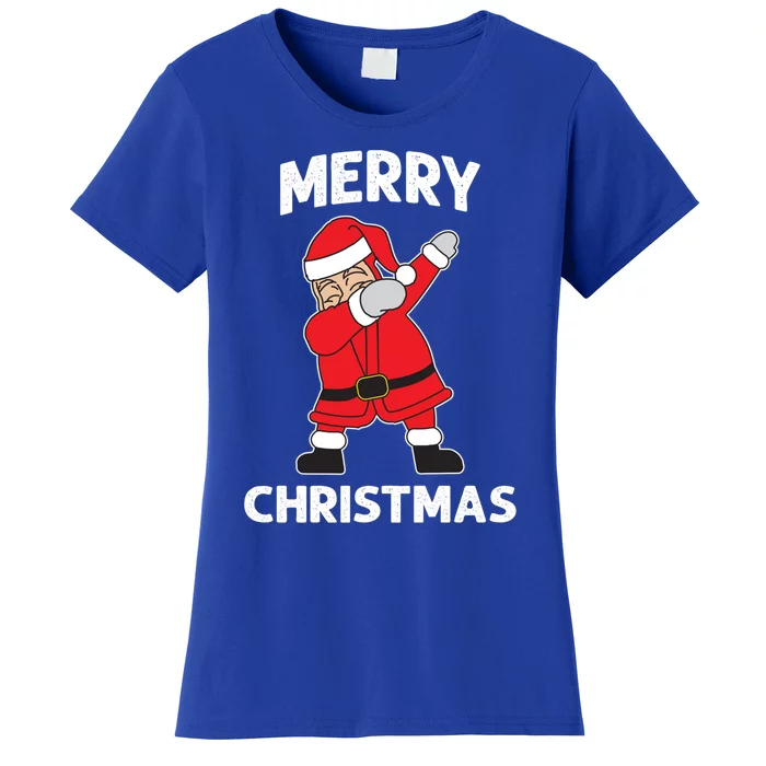 Dabbing Santa Claus Christmas Funny Gift Women's T-Shirt