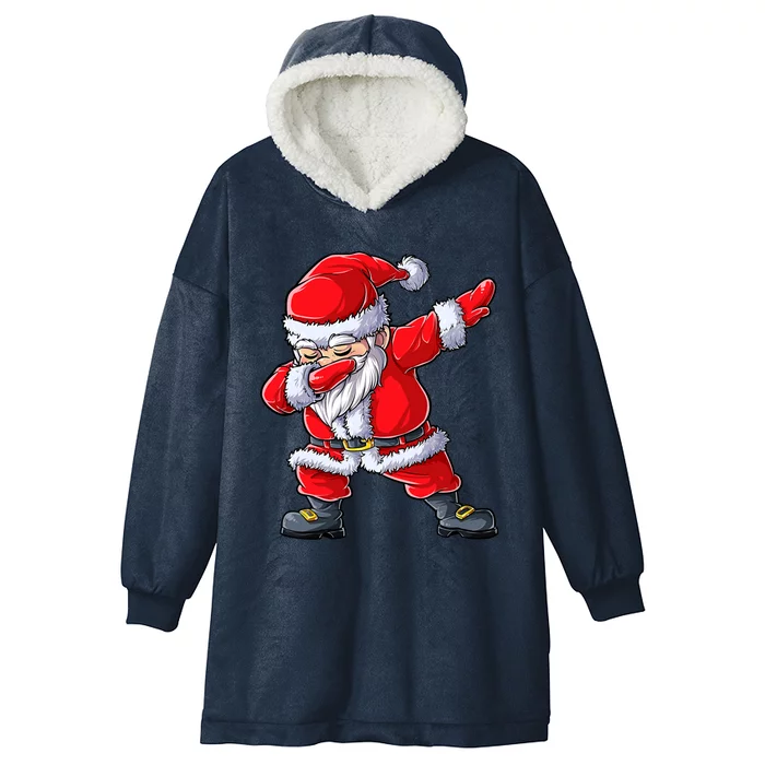 Dabbing Santa Claus Christmas Boys Funny Xmas Dab Dance Great Gift Hooded Wearable Blanket