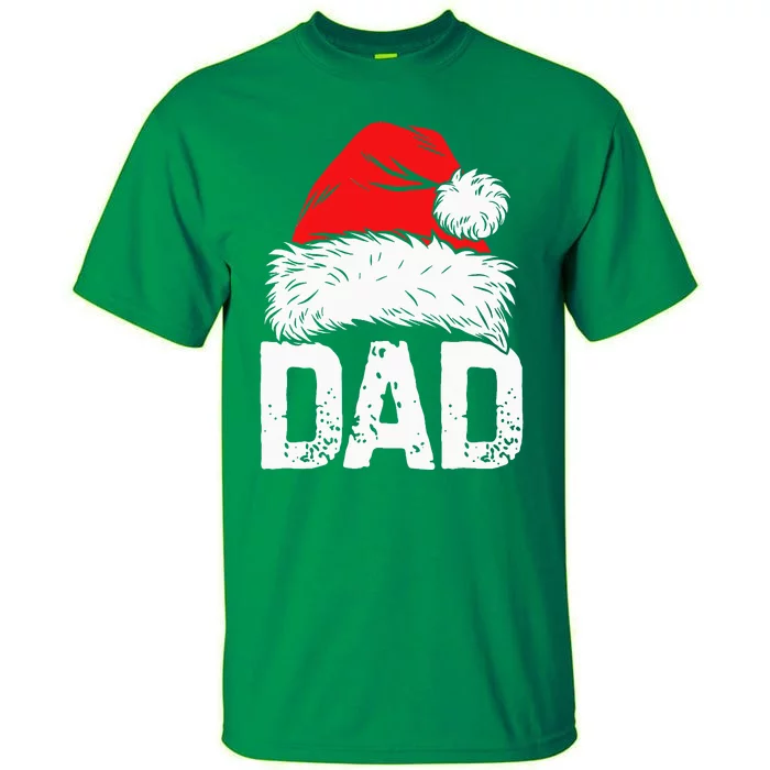 Dad Santa Christmas Family Matching Pajamas Papa Xmas Father Tall T-Shirt