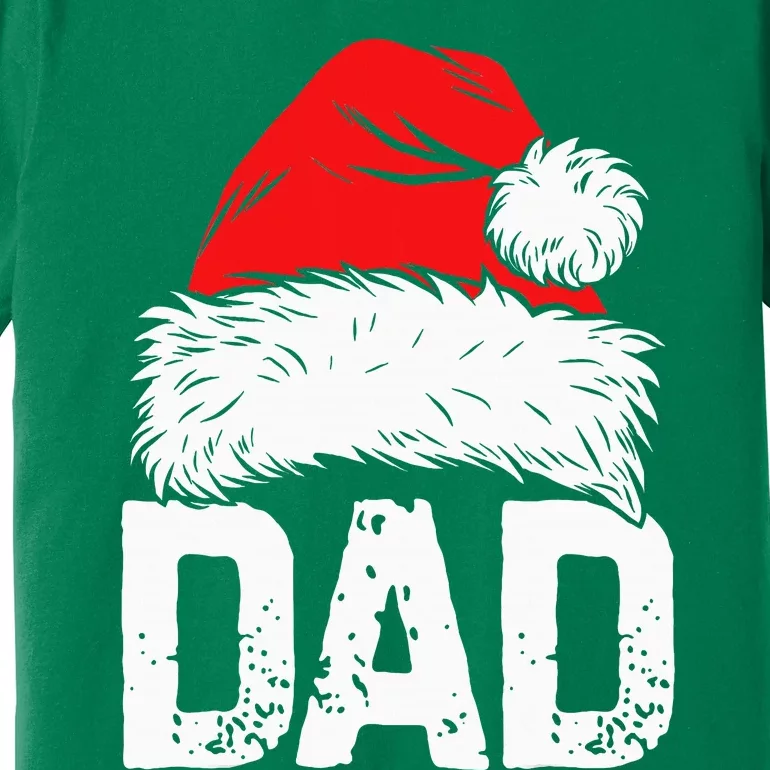 Dad Santa Christmas Family Matching Pajamas Papa Xmas Father Premium T-Shirt