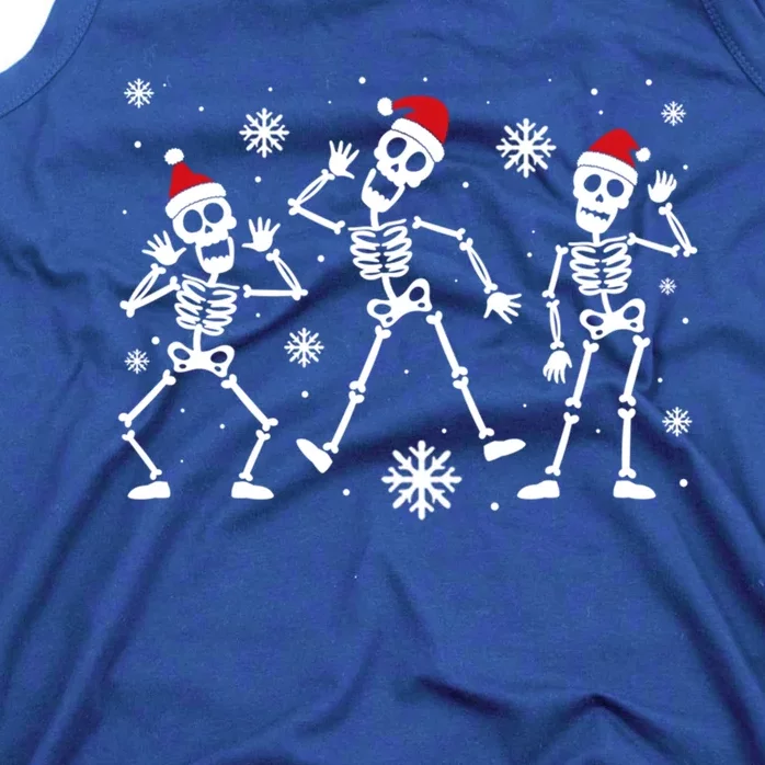 Dancing Skeleton Christmas Santa Skeleton Dance Xmas Vibes Gift Tank Top