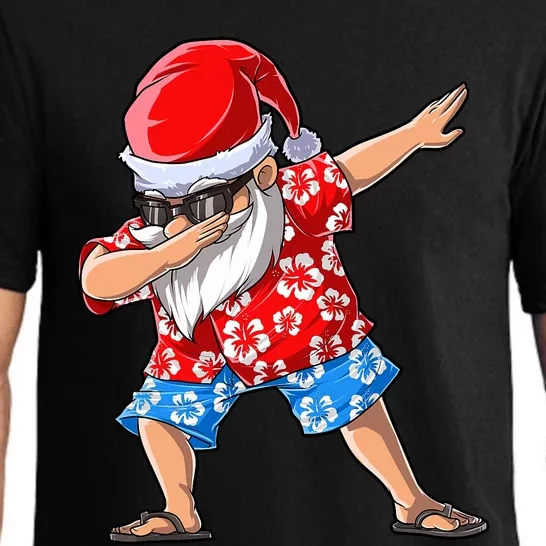 Dabbing Santa Christmas In July Hawaiian Xmas Dab Pajama Set