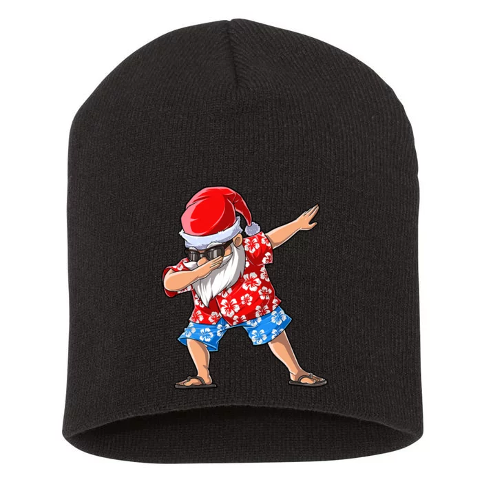 Dabbing Santa Christmas In July Hawaiian Xmas Dab Short Acrylic Beanie