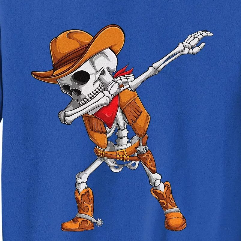 Dabbing Skeleton Cowboy Halloween Costume Funny Dab Sweatshirt