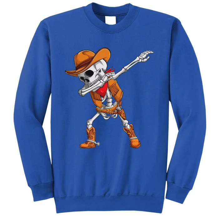 Dabbing Skeleton Cowboy Halloween Costume Funny Dab Sweatshirt