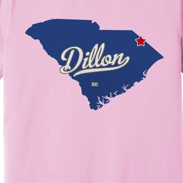 Dillon South Carolina Sc Map Premium T-Shirt