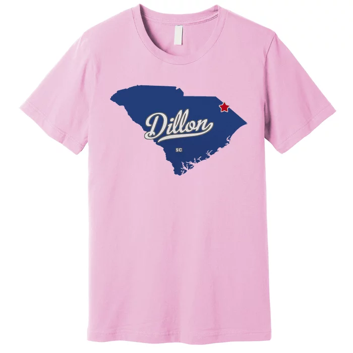 Dillon South Carolina Sc Map Premium T-Shirt