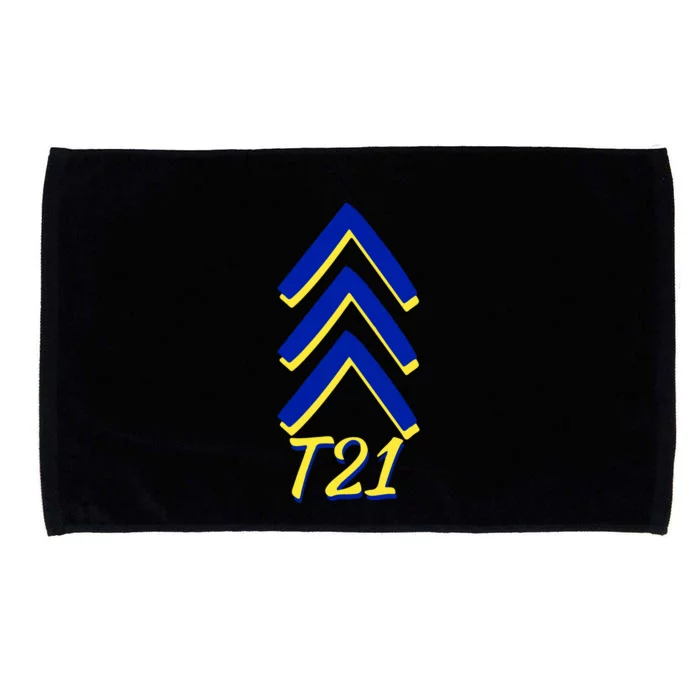 Down Syndrome Chevron Arrow For Trisomy 21 T21 For Down Syndrome Awareness Gift Microfiber Hand Towel