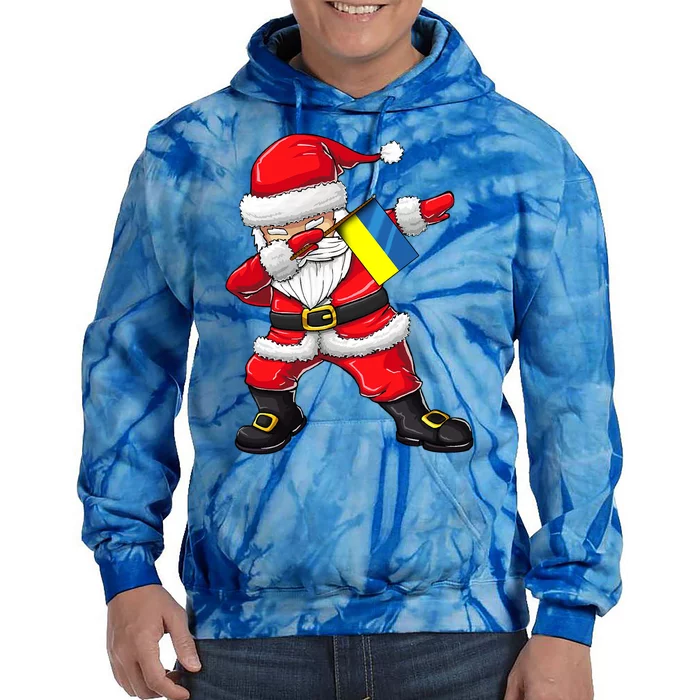 Dabbing Santa Claus From Ukraine Xmas Cute Gift Tie Dye Hoodie