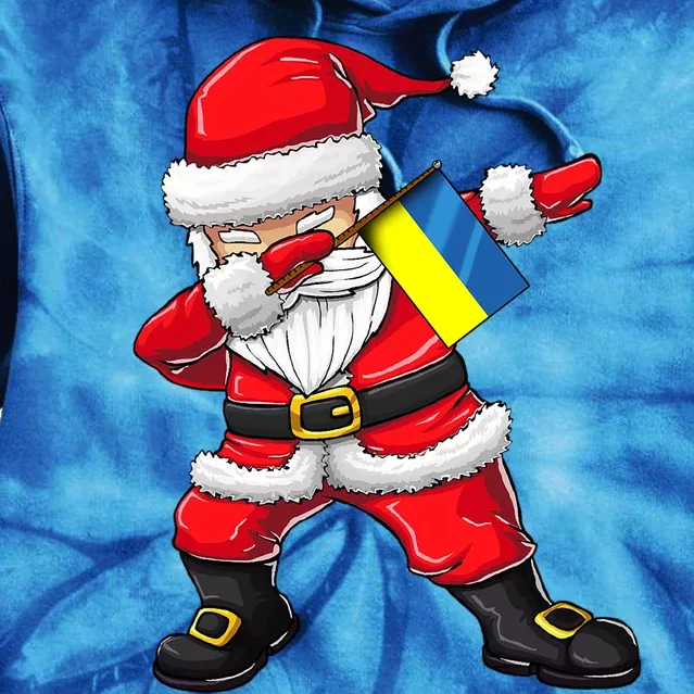 Dabbing Santa Claus From Ukraine Xmas Cute Gift Tie Dye Hoodie