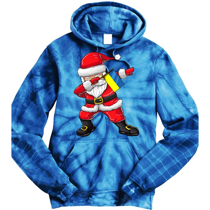 Dabbing Santa Claus From Ukraine Xmas Cute Gift Tie Dye Hoodie