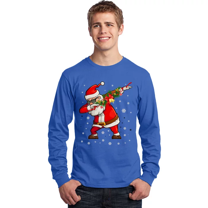 Dabbing Santa Christmas Xmas Funny Gift Tees Gift Long Sleeve Shirt