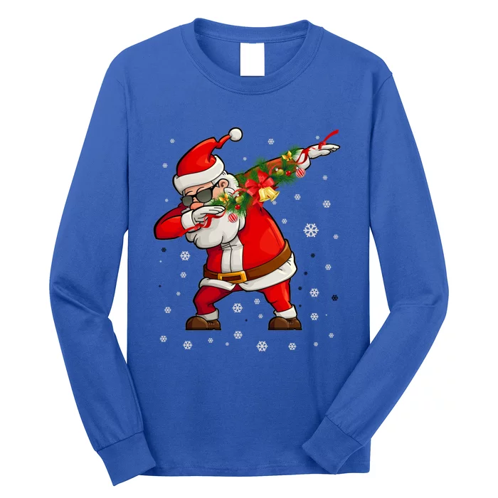 Dabbing Santa Christmas Xmas Funny Gift Tees Gift Long Sleeve Shirt