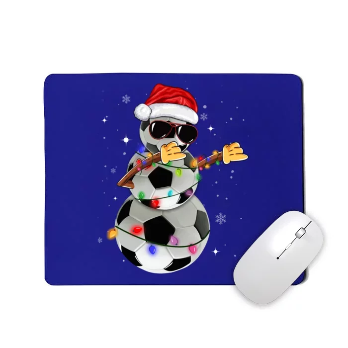 Dabbing Soccer Christmas Lights Pajama Xmas Dancing Styles Gift Mousepad