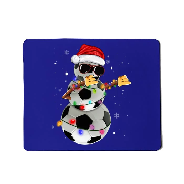 Dabbing Soccer Christmas Lights Pajama Xmas Dancing Styles Gift Mousepad