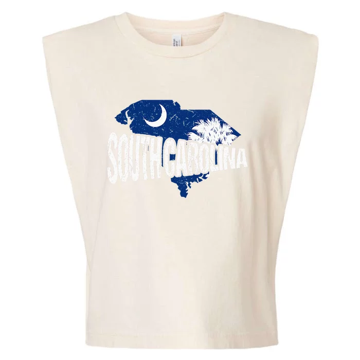 Distressed South Carolina Garment-Dyed Women's Muscle Tee