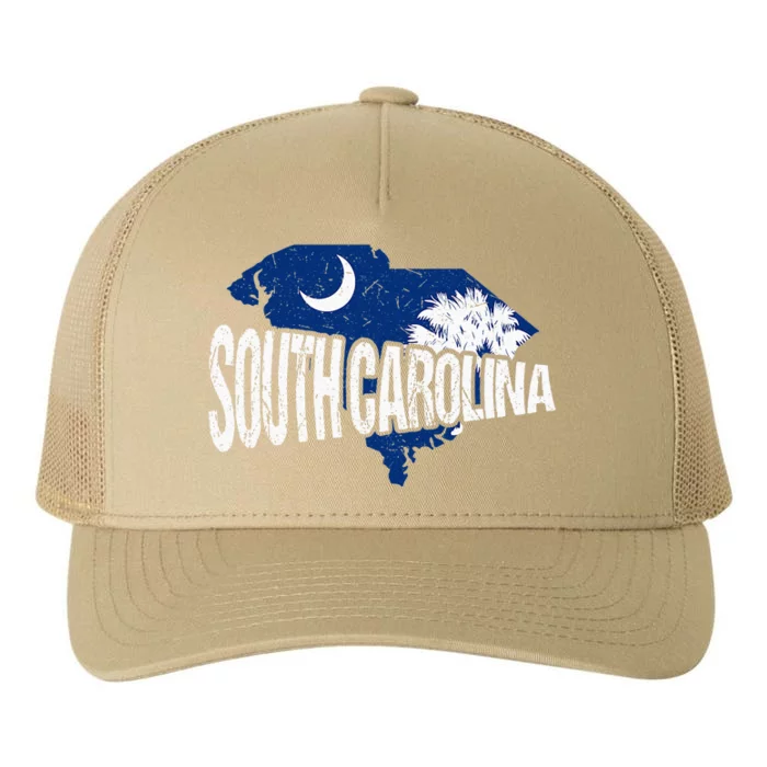 Distressed South Carolina Yupoong Adult 5-Panel Trucker Hat