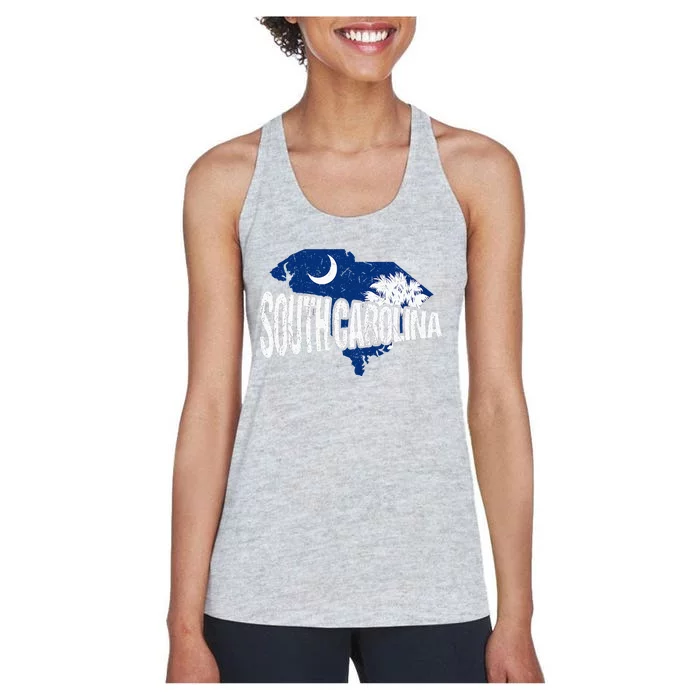 Distressed South Carolina Women's Racerback Tank