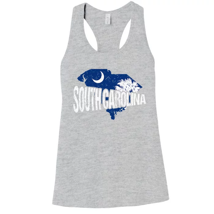 Distressed South Carolina Women's Racerback Tank