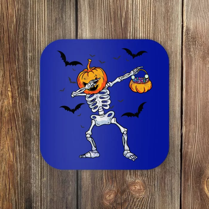 Dabbing Skeleton Cute Gift Dab Dance Halloween Pumpkin Gift Coaster