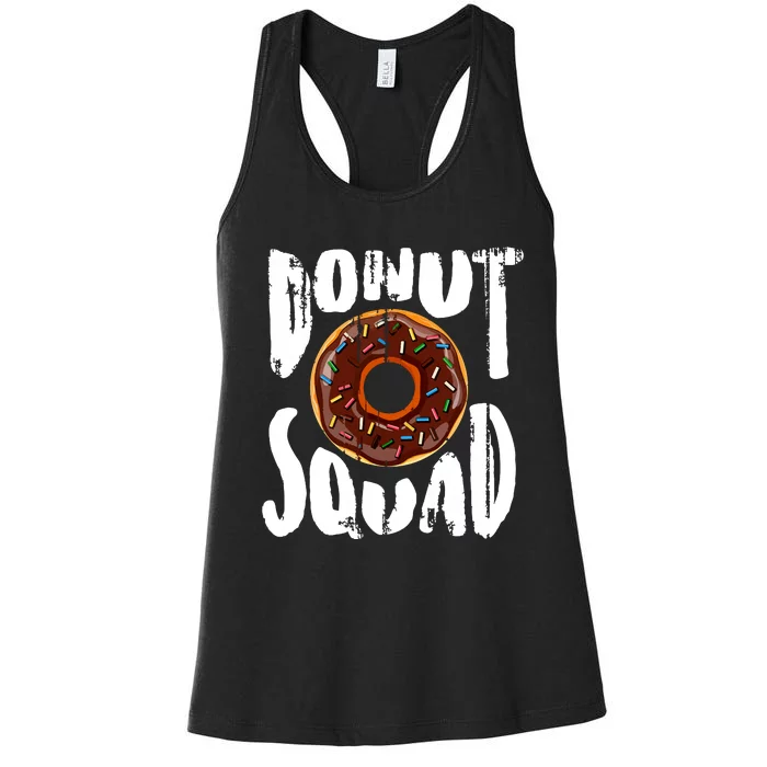 Donut Squad Cool Donut Lover Doughnut Gift Women's Racerback Tank