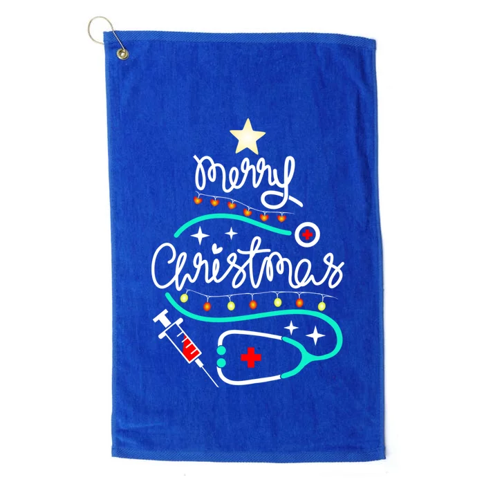 Doctor Stethoscope Christmas Gift Nurse Merry Christmas Tree Gift Platinum Collection Golf Towel