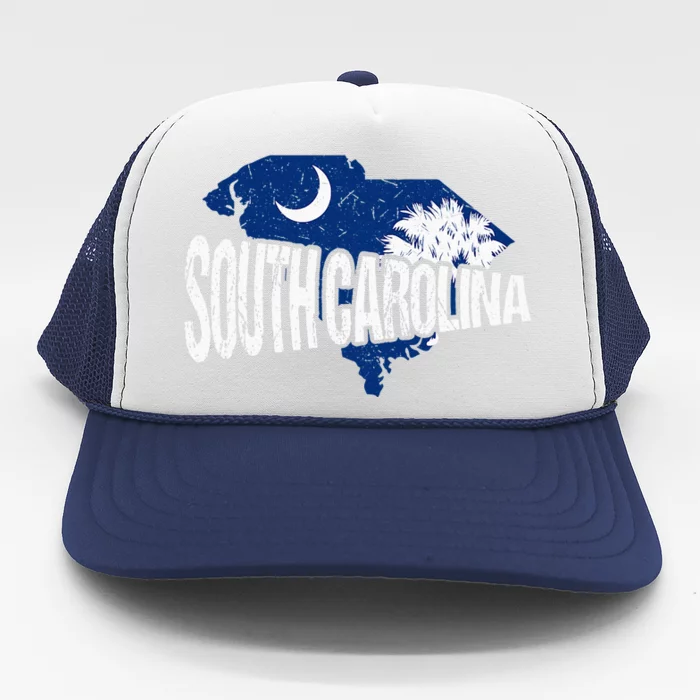 Distressed South Carolina Trucker Hat