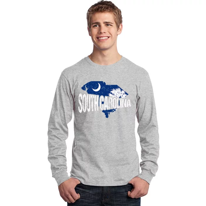 Distressed South Carolina Tall Long Sleeve T-Shirt