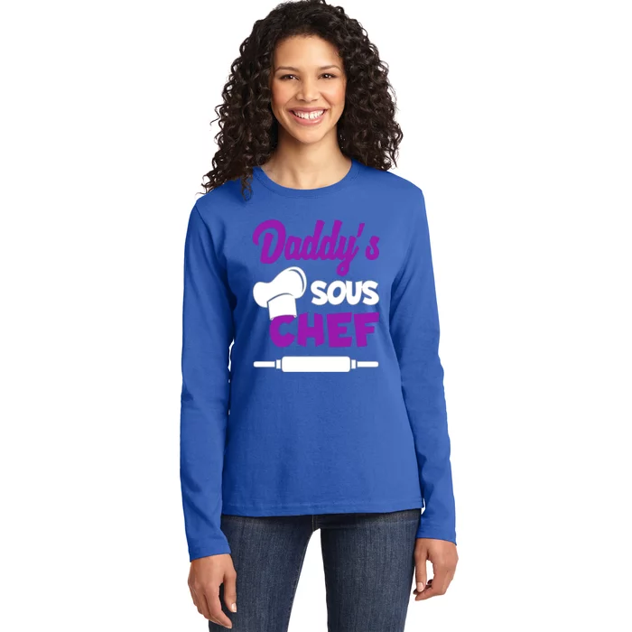 Daddys Sous Chef Gift Ladies Long Sleeve Shirt