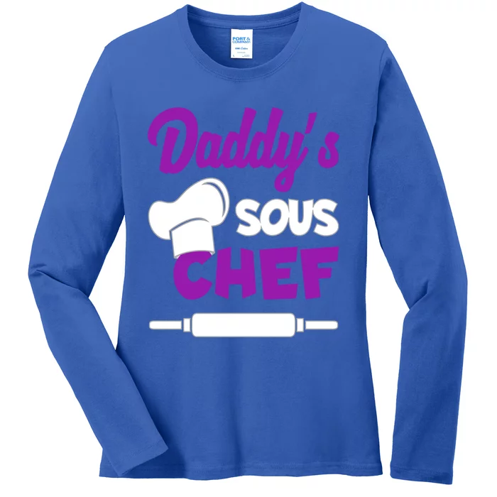 Daddys Sous Chef Gift Ladies Long Sleeve Shirt