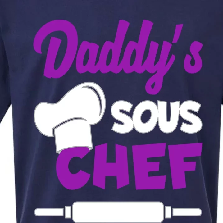 Daddys Sous Chef Gift Sueded Cloud Jersey T-Shirt