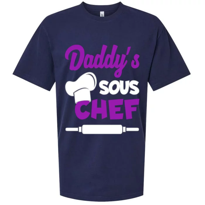 Daddys Sous Chef Gift Sueded Cloud Jersey T-Shirt