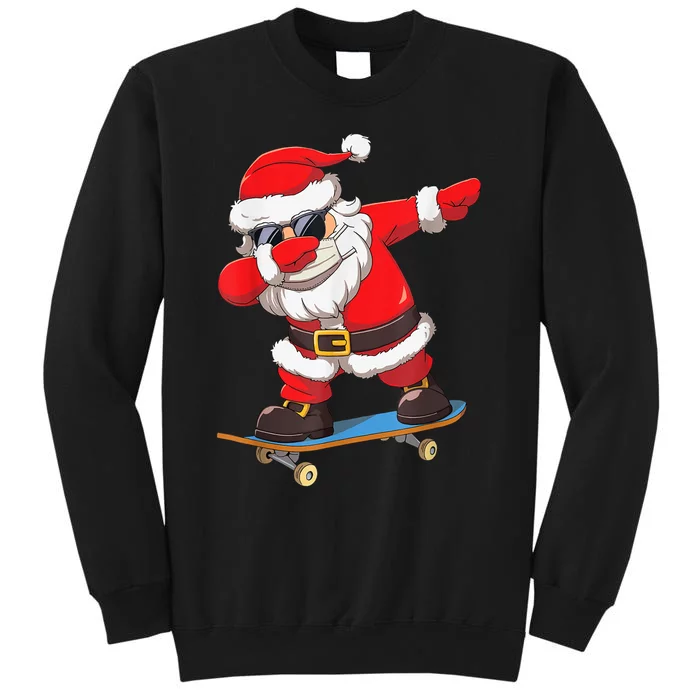 Dabbing Santa Claus Kids Boys Skate Skateboard Christmas TShirt Sweatshirt