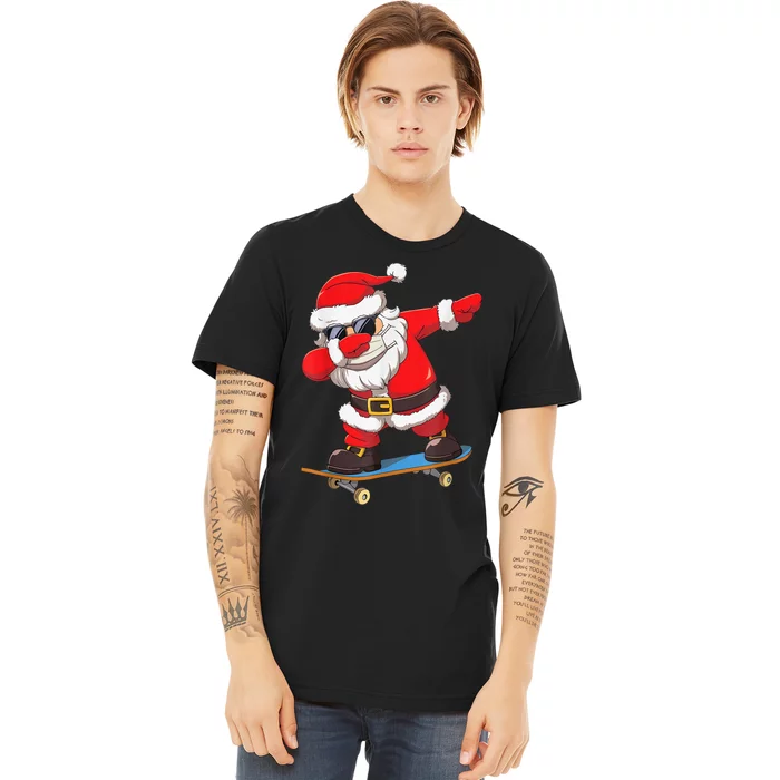 Dabbing Santa Claus Kids Boys Skate Skateboard Christmas TShirt Premium T-Shirt