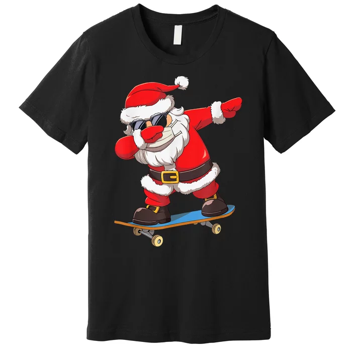 Dabbing Santa Claus Kids Boys Skate Skateboard Christmas TShirt Premium T-Shirt