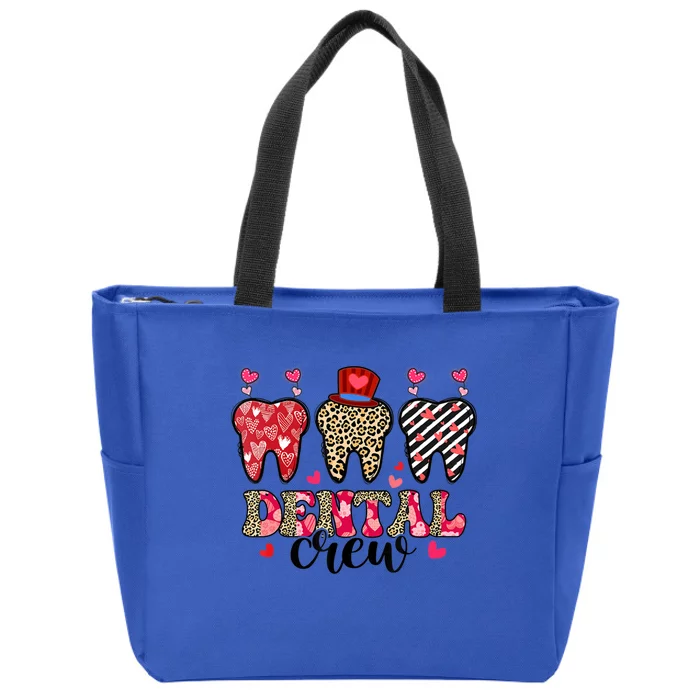 Dental Squad Cute Teeth Dental Assistant Valentine's Day Gift Zip Tote Bag