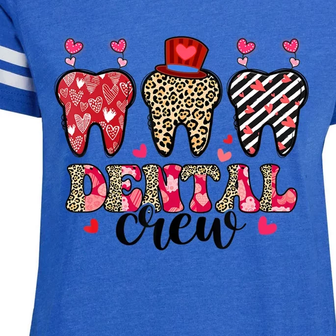 Dental Squad Cute Teeth Dental Assistant Valentine's Day Gift Enza Ladies Jersey Football T-Shirt