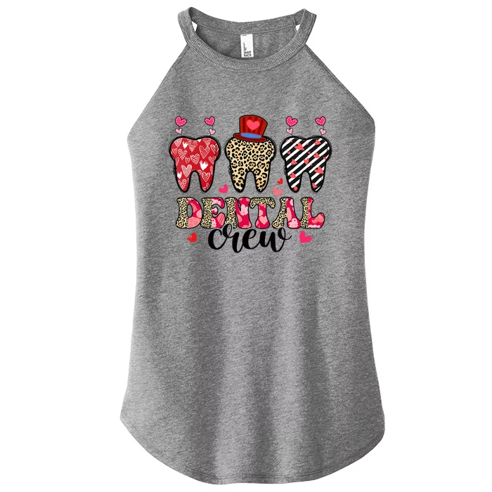 Dental Squad Cute Teeth Dental Assistant Valentine's Day Gift Women’s Perfect Tri Rocker Tank