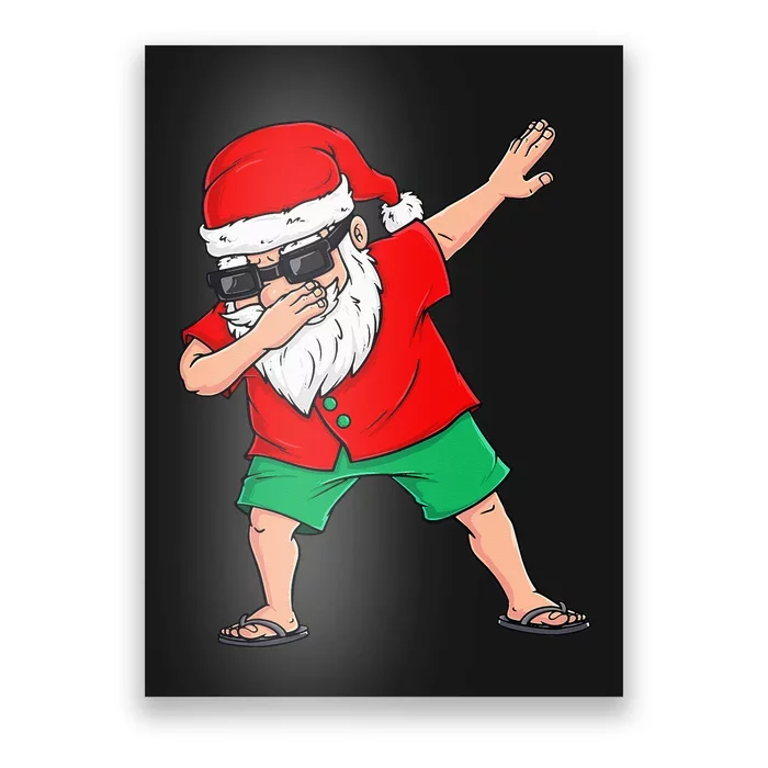 Dabbing Santa Christmas In July Summer Xmas Dab Poster