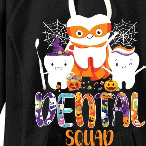 Dental Squad Costume Trick Or Teeth Denstist Halloween Ghost Women's Fleece Hoodie